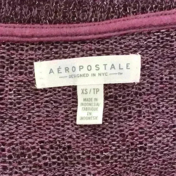Aeropostale Purple V-Neck Sweater Size XS - Picture 6 of 6